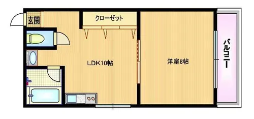 ハイム古屋Ⅱ【5階】の間取り