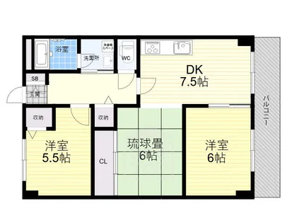 フロレアール・ジーア【1階】の間取り