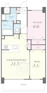 グランコート高槻【3階】の間取り