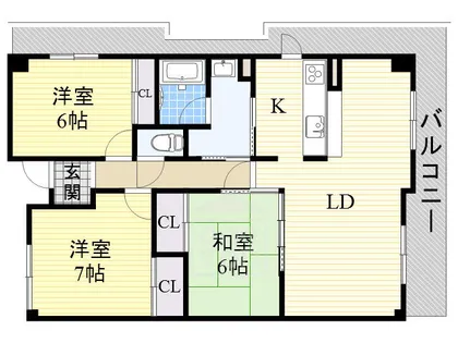 Casa Sunrise【6階】の間取り