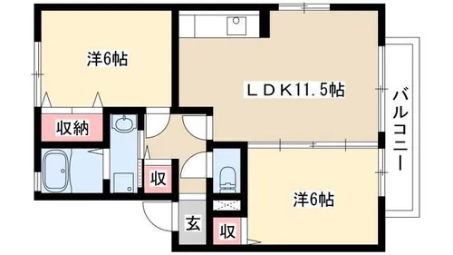 レェーヴ江向【2階】の間取り