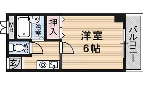 本町8番館【4階】の間取り