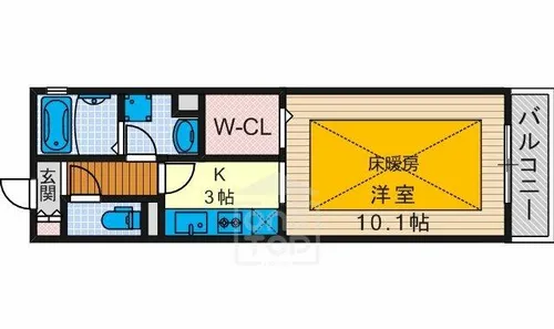 アップル城北【3階】の間取り