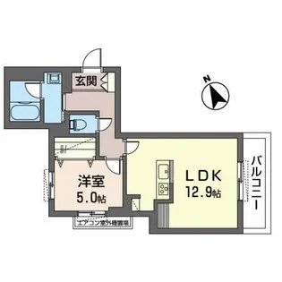 ル ソレイユ【2階】の間取り
