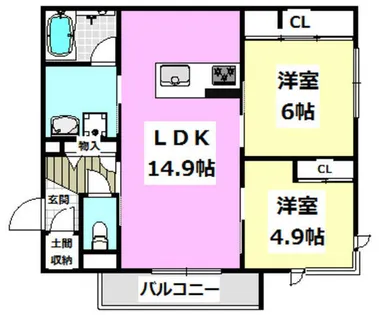 ヴァンベール【307号室】の間取り