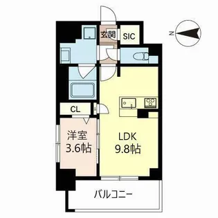 エクラージュ御池【3階】の間取り