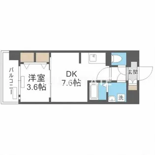 ファステート大阪ベースシティ【8階】の間取り
