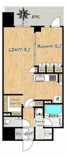 ザ・パークハビオ都島フロント【3階】の間取り