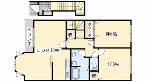 ソレイユⅡ【2階】の間取り