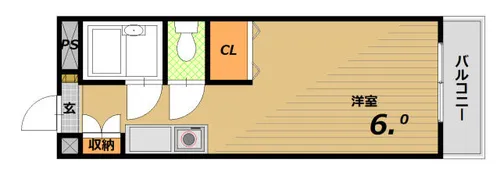 ゴールド・リバー板宿【2階】の間取り