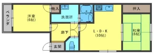 サンライズ門真Ⅱ【3階】の間取り