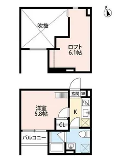 大阪府大阪市住之江区安立2丁目【アパート】の間取り