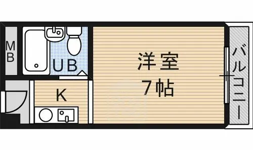 ハイツ茨木【4階】の間取り