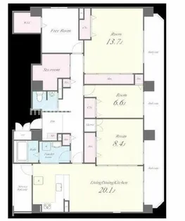 ソレアードコート【101号室】の間取り