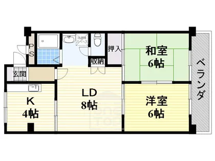中津ハイツ’78【4階】の間取り