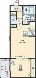 EIJU牧野駅前B【1階】の間取り