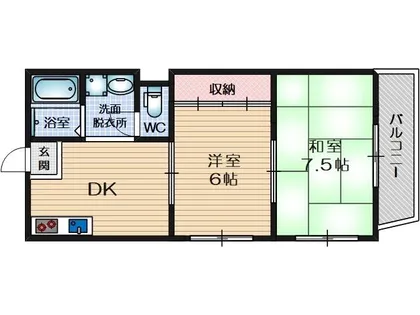 コーポマヤ【C号室】の間取り