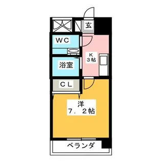 フロンティアタワー名駅南【10階】の間取り