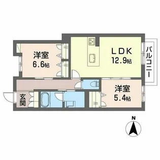 シャーメゾン 平城山【2階】の間取り