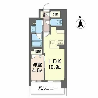 OXION太閤通【7階】の間取り