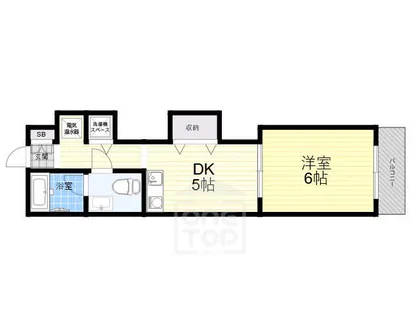 AMフラッツ正雀【1階】の間取り