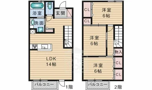 ベラヴィスタ【1階】の間取り