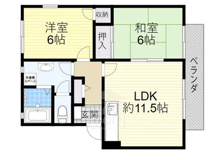 メゾンヴィータ【1階】の間取り