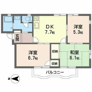 フレグランス若葉【2階】の間取り