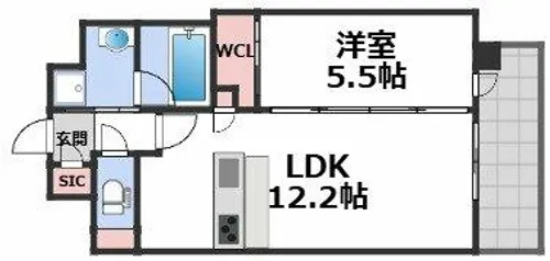 スプランディッド天王寺SOUTH【4階】の間取り