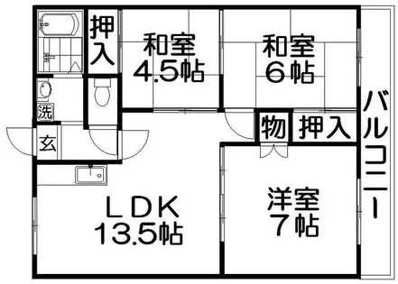 サンファーストウエダ【1階】の間取り