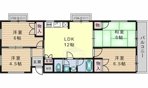 ゼンコウコーポラス6【3階】の間取り
