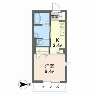 プロヌーブ颯士【0101号室】の間取り