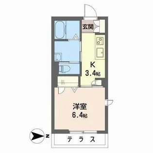 プロヌーブ颯士【0101号室】の間取り