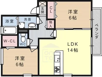 メゾンMICHI イースト【2階】の間取り