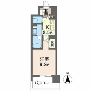 M.KAMIMAEZU【0402号室】の間取り