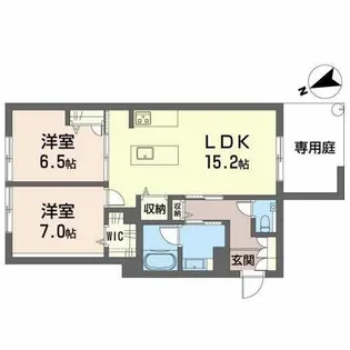 VIP GARDEN【0102号室】の間取り