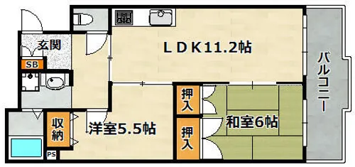 スターパレス鈴蘭台【202号室】の間取り