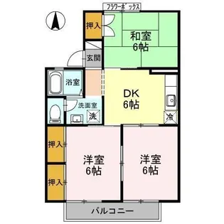 フリーデン II棟【103号室】の間取り