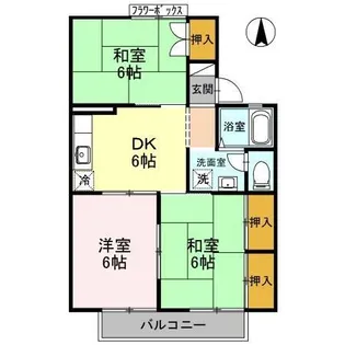 フリーデン II棟【202号室】の間取り