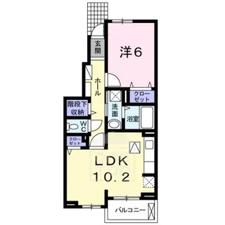 ヴィラカレントイースト【1階】の間取り
