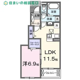 愛知県岡崎市真伝吉祥1丁目【アパート】の間取り