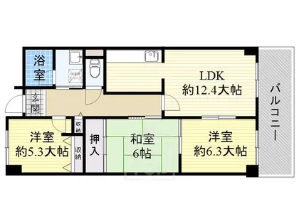 イリス南茨木【5階】の間取り