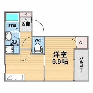 ペルルブランシェ九番町【1階】の間取り