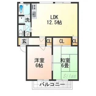 サンビレッジ大北山 E【2階】の間取り