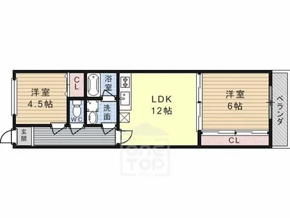 高槻伊丹ハイツ【3階】の間取り