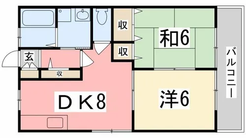 グランパーチェ白浜【101号室】の間取り