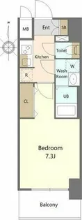 S-RESIDENCE亀島駅前ascent(アセント)【11階】の間取り