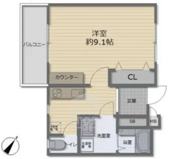 プルメリア東正雀【2階】の間取り