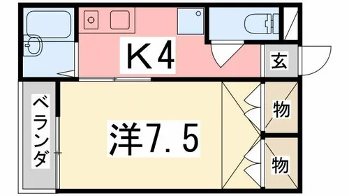 Smile東今宿【202号室】の間取り