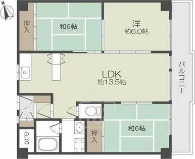 ヌーヴェレール南茨木Ⅱ【4階】の間取り